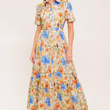 HAZEL DREAM IVORY WOVEN MIDI DRESS