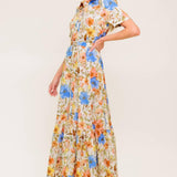 HAZEL DREAM IVORY WOVEN MIDI DRESS