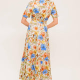 HAZEL DREAM IVORY WOVEN MIDI DRESS