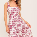 MOJITO MOOD BERRY WOVEN MIDI DRESS