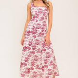 MOJITO MOOD BERRY WOVEN MIDI DRESS