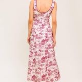 MOJITO MOOD BERRY WOVEN MIDI DRESS