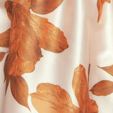 AUTUMNAL FLORAL WOVEN MIDI DRESS