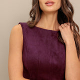WINE IN THE SUN FAUX SUEDE MINI DRESS