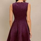 WINE IN THE SUN FAUX SUEDE MINI DRESS