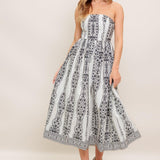 SUMMER SILHOUETTE WOVEN MIDI DRESS