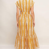 DESERT BLOOM WOVEN MIDI DRESS