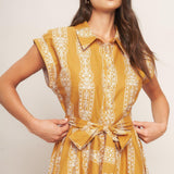 DESERT BLOOM WOVEN MIDI DRESS