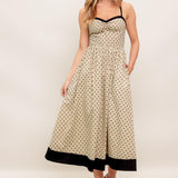 POLKA PASSION WOVEN MAXI DRESS