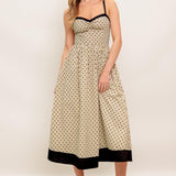 POLKA PASSION WOVEN MAXI DRESS