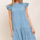 CUPCAKE SMILE WOVEN EYELET BABYDOLL DRESS