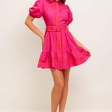 PARADISE FOUND WOVEN MINI DRESS