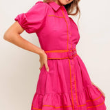 PARADISE FOUND WOVEN MINI DRESS