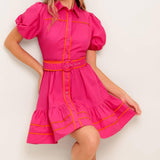 PARADISE FOUND WOVEN MINI DRESS
