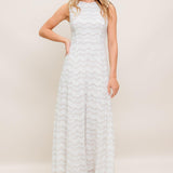 HEARTFELT CREAM WOVEN LACE ANKLE DRESS