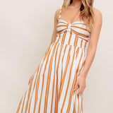 MARIGOLD MOTION WOVEN MIDI DRESS