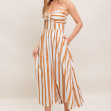 MARIGOLD MOTION WOVEN MIDI DRESS