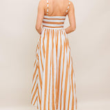 MARIGOLD MOTION WOVEN MIDI DRESS