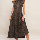 URBAN JUNGLE GLAM SUEDED KNIT MIDI DRESS