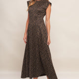 URBAN JUNGLE GLAM SUEDED KNIT MIDI DRESS