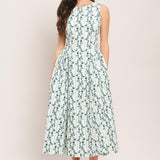 BLOOM COLUMN WOVEN MIDI DRESS