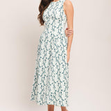 BLOOM COLUMN WOVEN MIDI DRESS