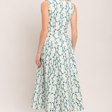 BLOOM COLUMN WOVEN MIDI DRESS