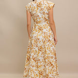 BUTTERCUP KISS WOVEN MIDI DRESS