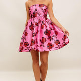 STRAPLESS SEDUCTION WOVEN MINI DRESS