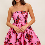 STRAPLESS SEDUCTION WOVEN MINI DRESS