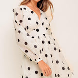 MONROE DOT CHIFFON WOVEN MINI DRESS