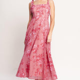 ROMANTIC CANOPY WOVEN MIDI DRESS