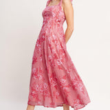 ROMANTIC CANOPY WOVEN MIDI DRESS