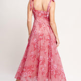 ROMANTIC CANOPY WOVEN MIDI DRESS