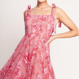 ROMANTIC CANOPY WOVEN MIDI DRESS
