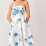 GARDEN MUSE WOVEN MIDI DRESS