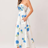 GARDEN MUSE WOVEN MIDI DRESS
