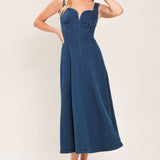 BLUE HOUR DENIM MIDI DRESS