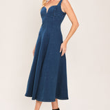 BLUE HOUR DENIM MIDI DRESS
