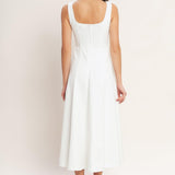 BALANCED PROPORTION WOVEN MIDI DRESS