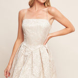 ROMANTIC GARDEN WOVEN MINI DRESS