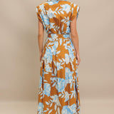 ISLAND FLARE WOVEN MIDI DRESS