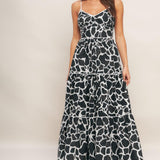 URBAN WILD WOVEN MIDI DRESS