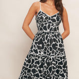 URBAN WILD WOVEN MIDI DRESS