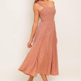 GINGHAM SUMMER WOVEN MIDI DRESS