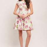 BLOSSOM BABE WOVEN MINI DRESS