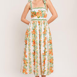 MARIGOLD BREEZE WOVEN MIDI DRESS