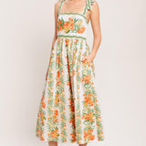 MARIGOLD BREEZE WOVEN MIDI DRESS
