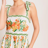 MARIGOLD BREEZE WOVEN MIDI DRESS