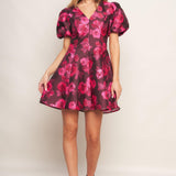 BLOOM RHAPSODY WOVEN MINI DRESS